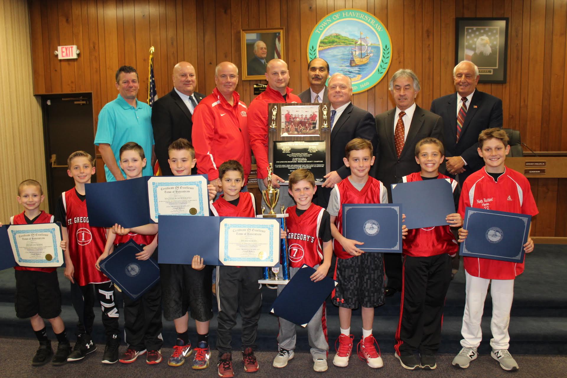 STATE CHAMPION CYO TEAM RECOGNIZED BY TOWN BOARD STATE CHAMPION CYO TEAM RECOGNIZED BY TOWN BOARD
