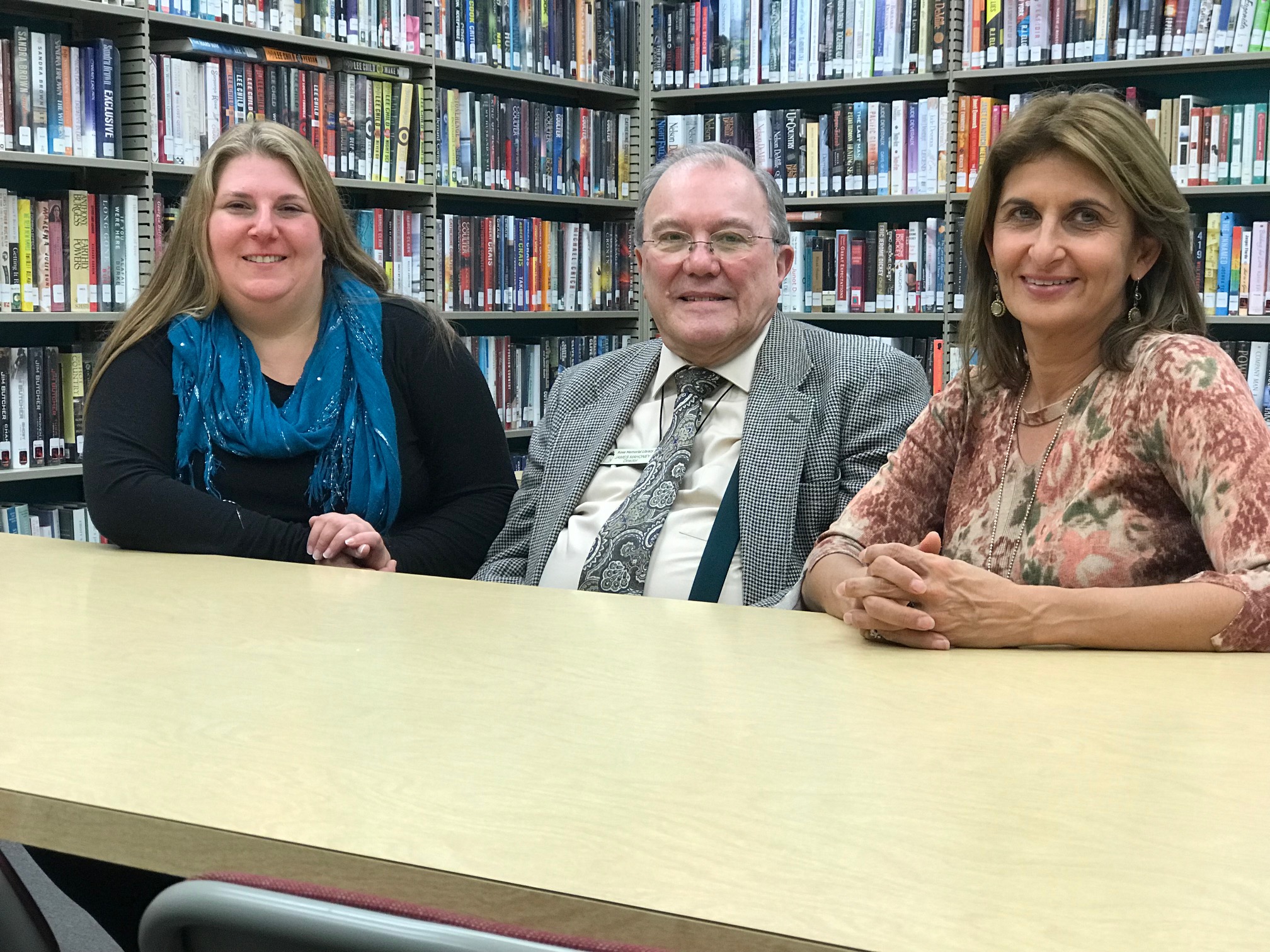 RCT-Library Board President Jennifer Lima, Director James Mahoney and Trustee Christina Mondara