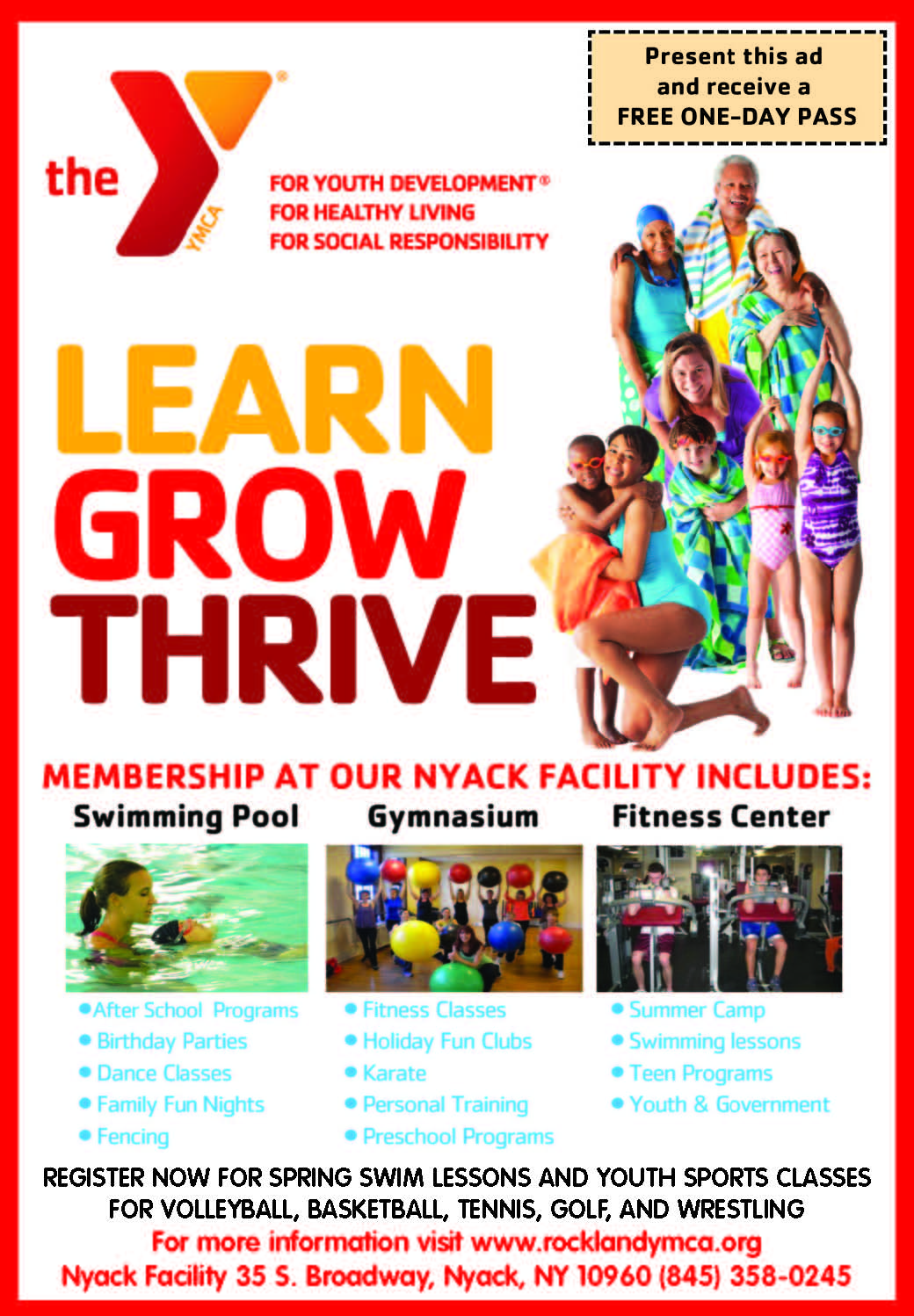 SPRING REGISTRATION DRIVE FOR ROCKLAND YMCA SPRING REGISTRATION DRIVE FOR ROCKLAND YMCA