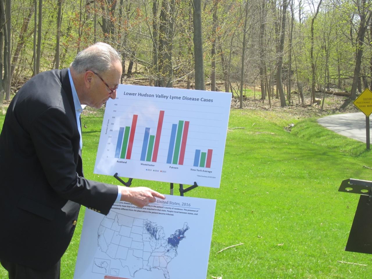 Schumer makes appearance in Rockland to raise awareness of Lyme’s Disease